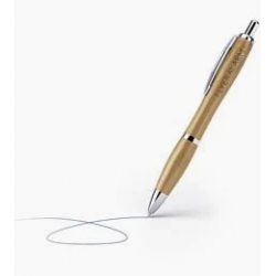 Stylo en bambou doré